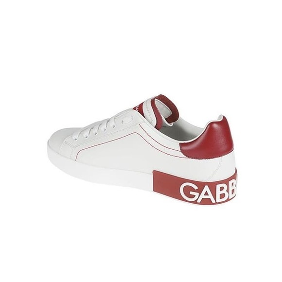 Dolce & Gabbana Red Details Portofino Sneakers - Picture 1 of 8